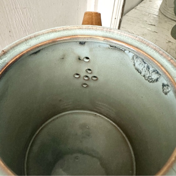 Roscher Stoneware Gradient Neutral Color Teapot Knot Handle Tea Kettle Bohemian - Picture 7 of 12